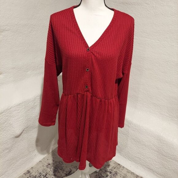 Shein curve tunic red womens plus size 2XL - Picture 2 of 6